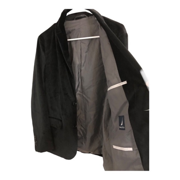 Nautica Black Velvet single breasted Men’s blazer jacket size small new - Picture 8 of 14